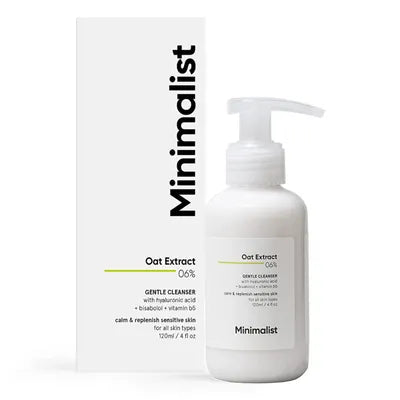 Minimalist Gentle Cleanser 6% Oat Extract For Sensitive Skin- 120ml
