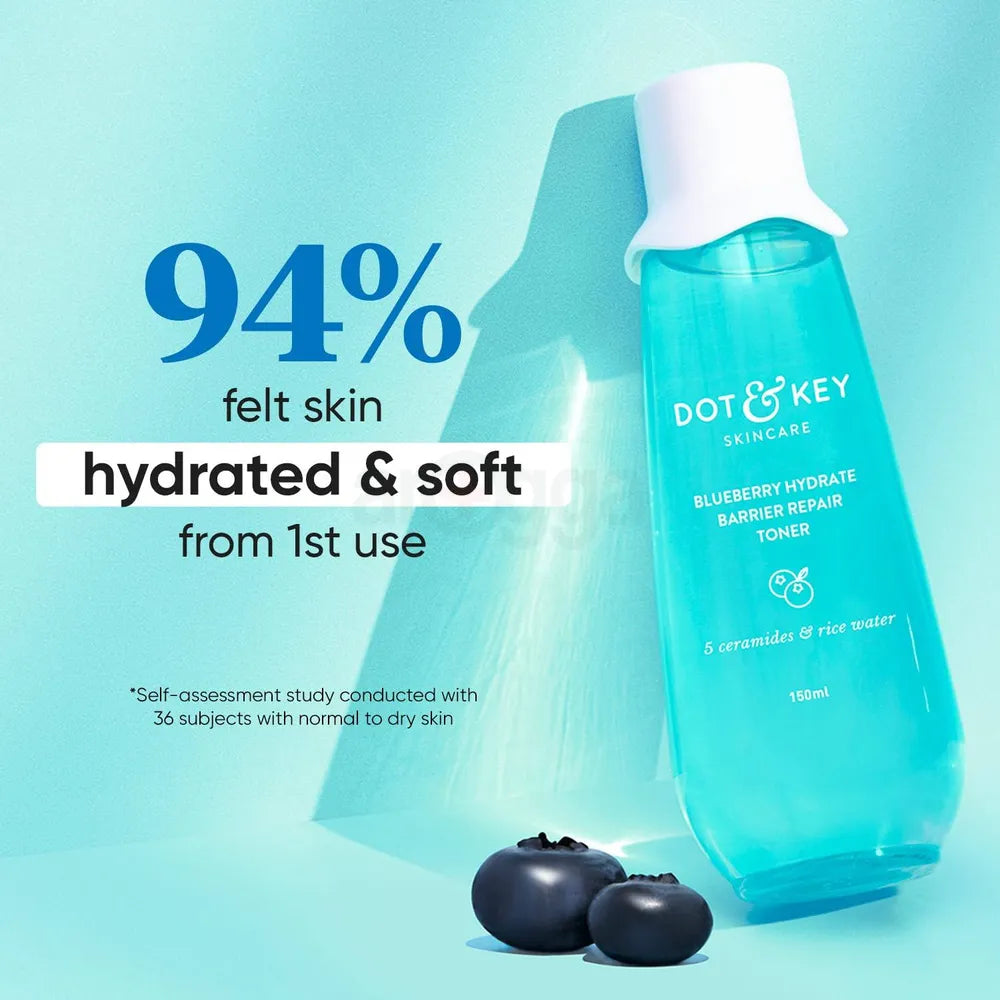 Dot and Key Blueberry Hydrate Barrier Repair Rice Water Toner- 150ml