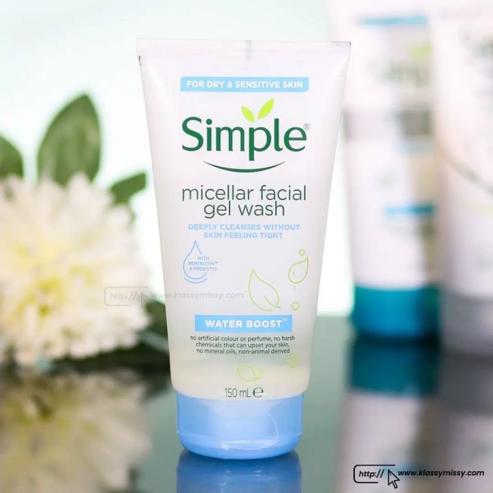 Simple Water Boost Micellar Facial Gel Wash 150ml